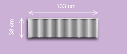 SN160  1.6 kw  RAL9010 38/133/8 cm + thermostaat 530