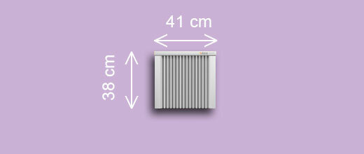 SN50 0.5 kw RAL9010 38/41/8 cm + thermostaat 530