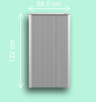 SL250  2.5 kw  RAL9010 122/69/8 cm + ingebouwde ontvanger 707 RF-WIFI